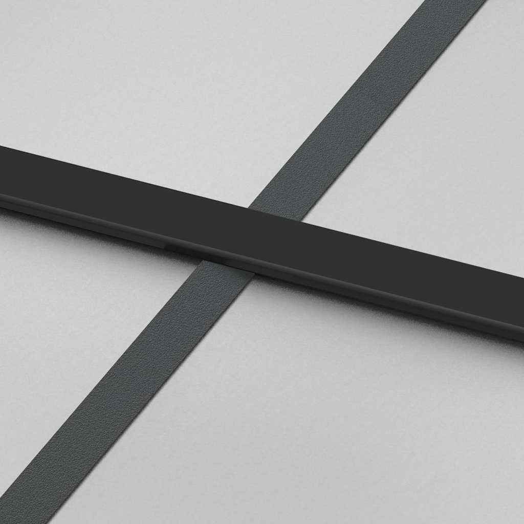 Schiebetür mit Beschlag Schwarz 102,5x205 cm Hartglas