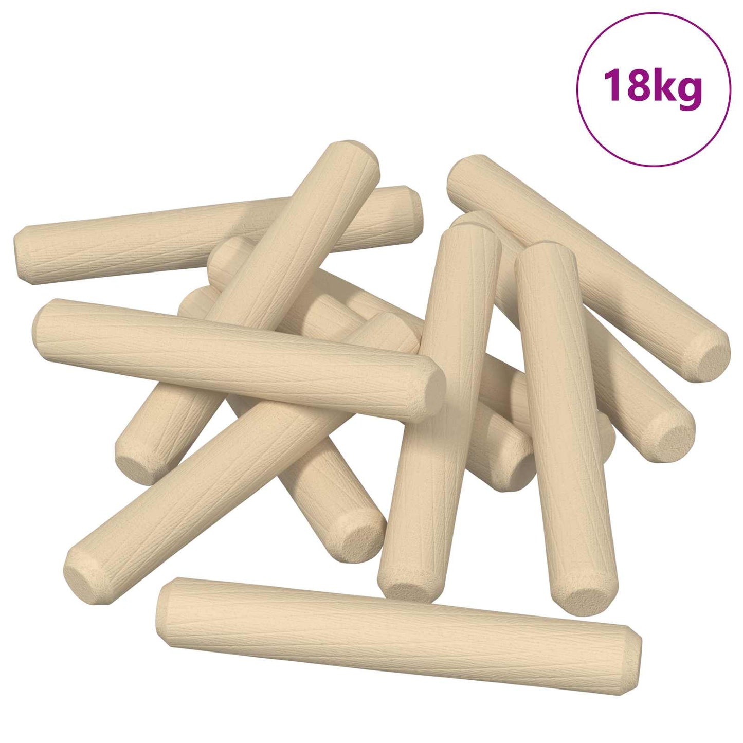 Holzdübel 12000 Stk. Braun Massivholz