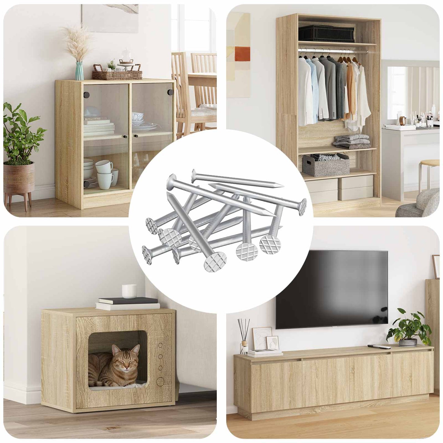 Nägel für Holz 100000 stk. Silber Metall