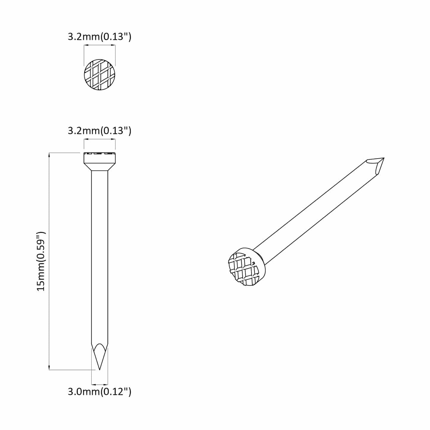 Nägel für Holz 100000 stk. Silber Metall