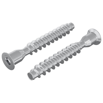 Confirmat-Schrauben 2 Stk. Silber Ø7 x 50 mm Metall