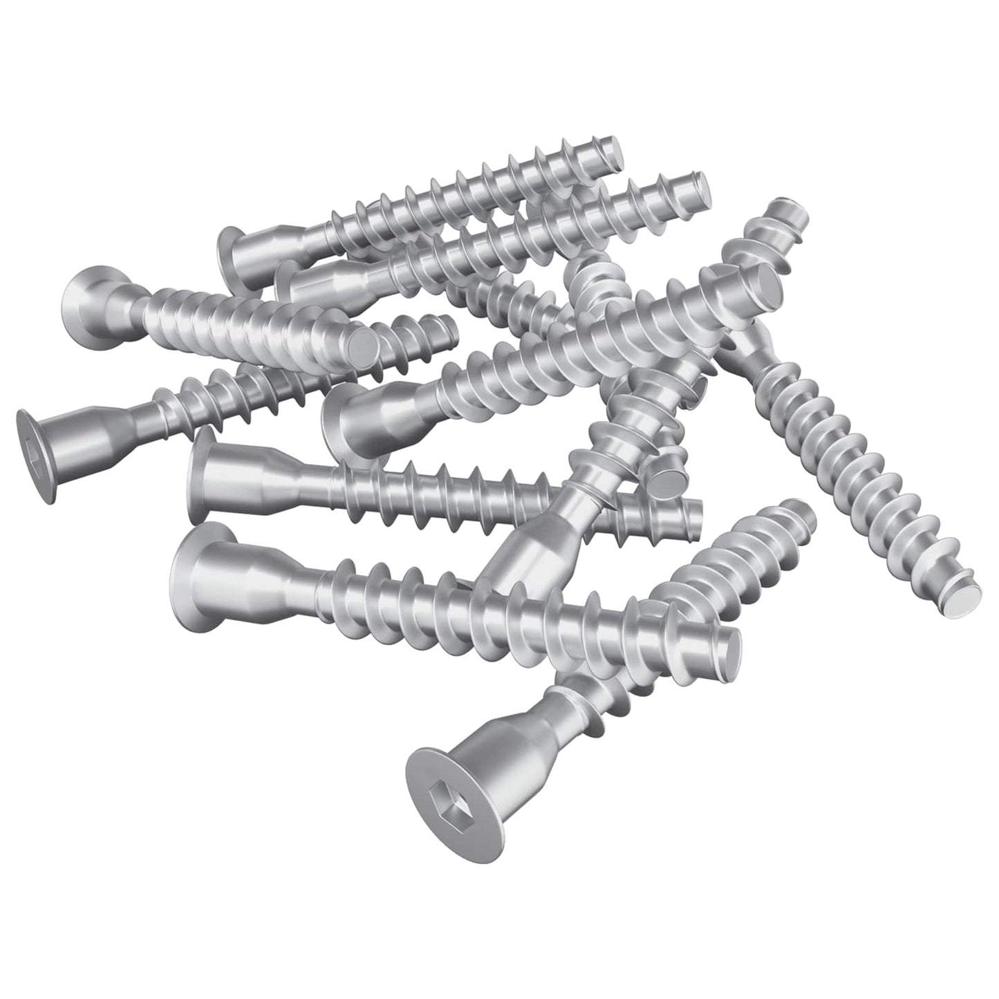 Confirmat-Schrauben 2500 Stk. Silber Metall