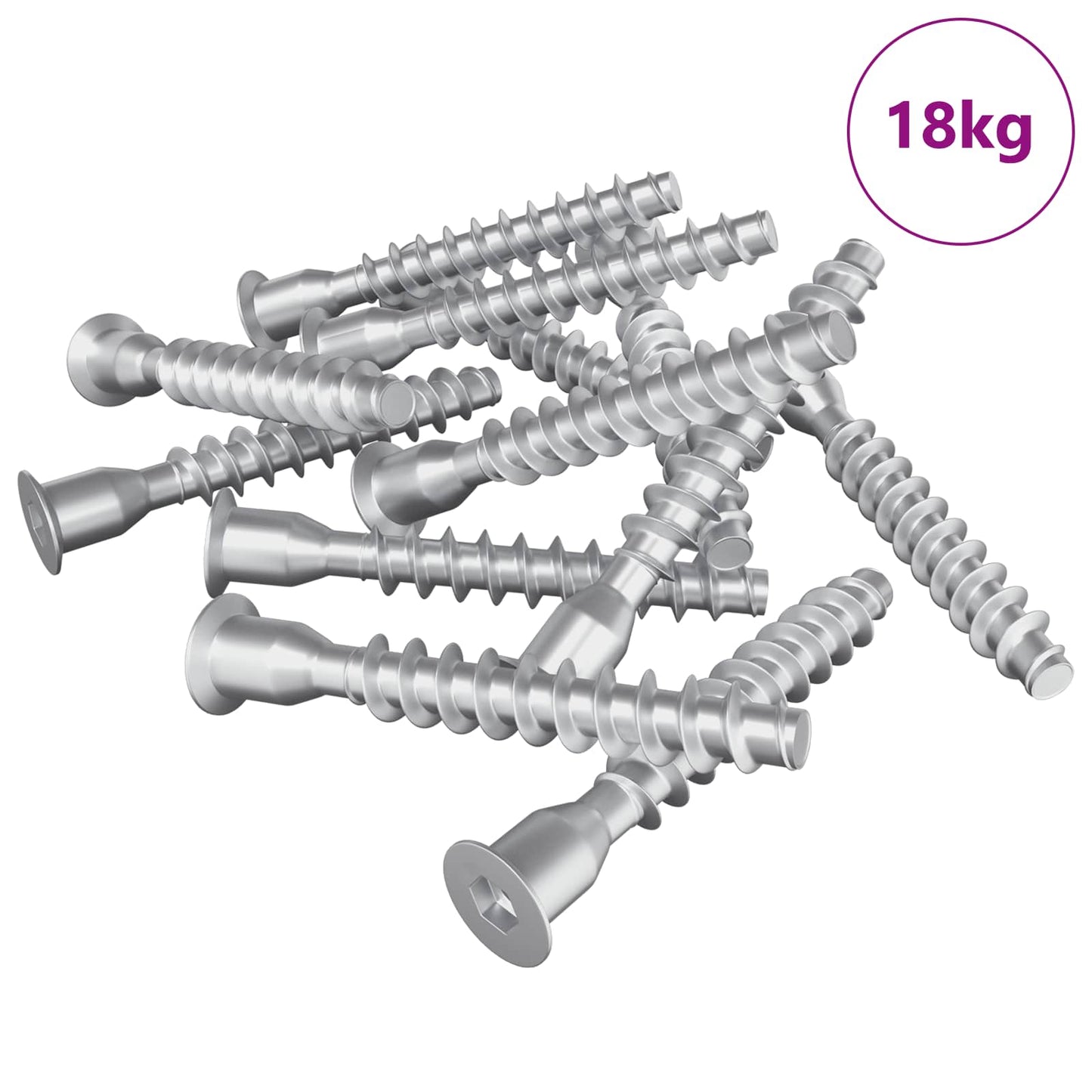 Confirmat-Schrauben 2500 Stk. Silber Metall