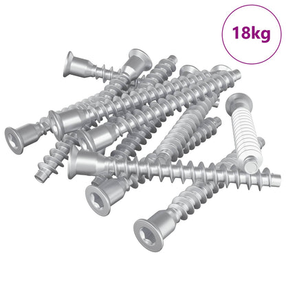 Confirmat-Schrauben 2100 Stk. Silber Metall