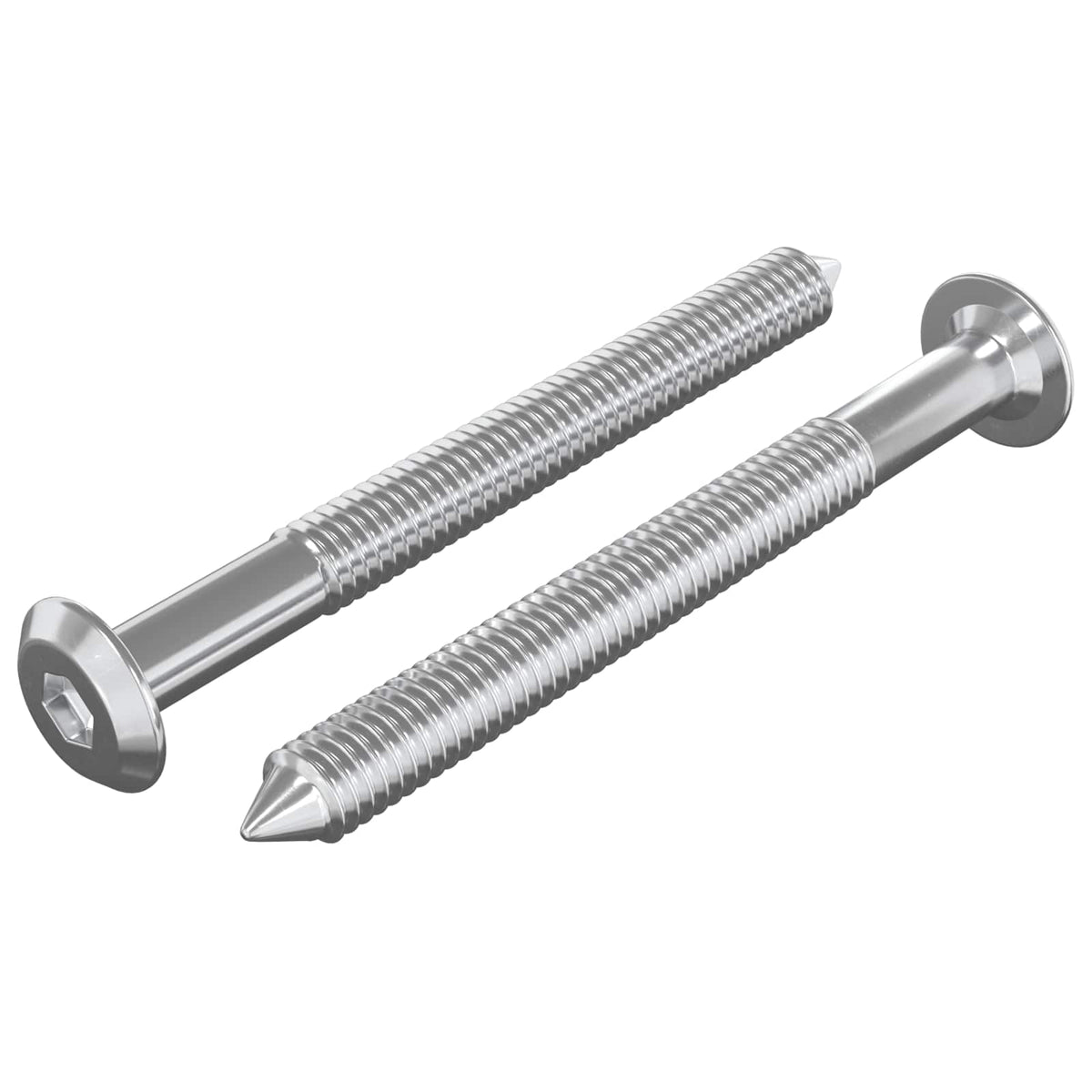 Möbel-Schrauben 2 Stk. Silber M6 x 60 mm Stahl