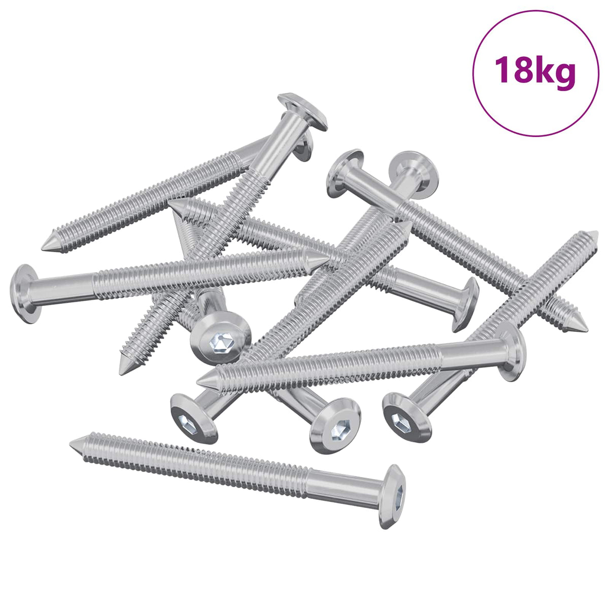 Möbel-Schrauben 1600 Stk. Silber Stahl