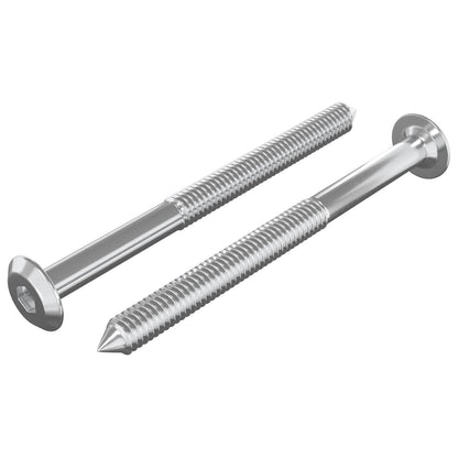 Möbel-Schrauben 2 Stk. Silber M6 x 70 mm Stahl