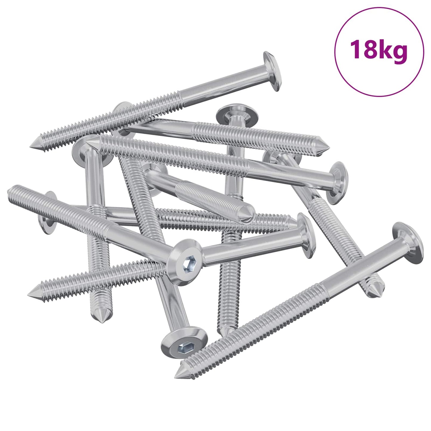 Möbel-Schrauben 1400 stk. Silber Stahl