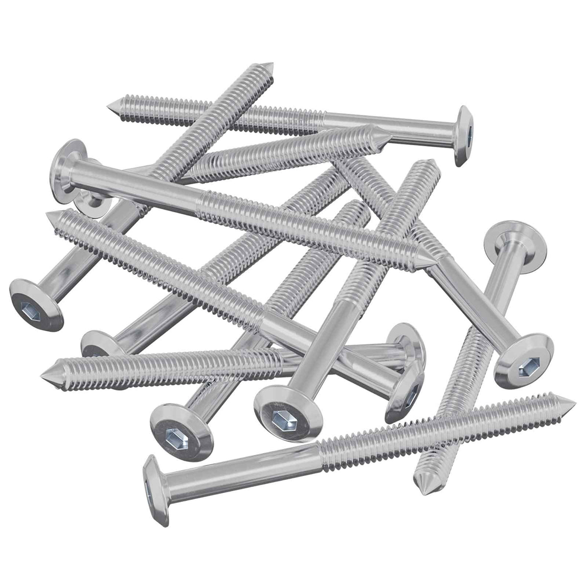 Möbel-Schrauben 1200 stk. Silber Stahl