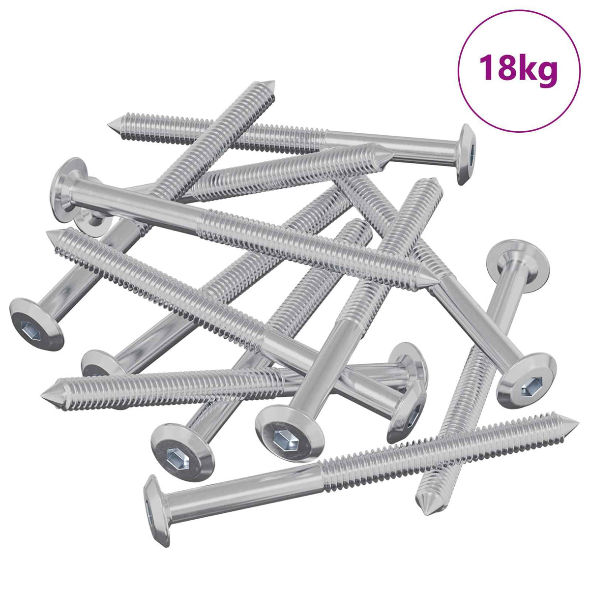 Möbel-Schrauben 1200 stk. Silber Stahl