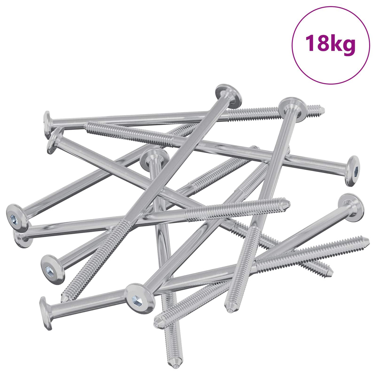 Möbel-Schrauben 800 stk. Silber Stahl
