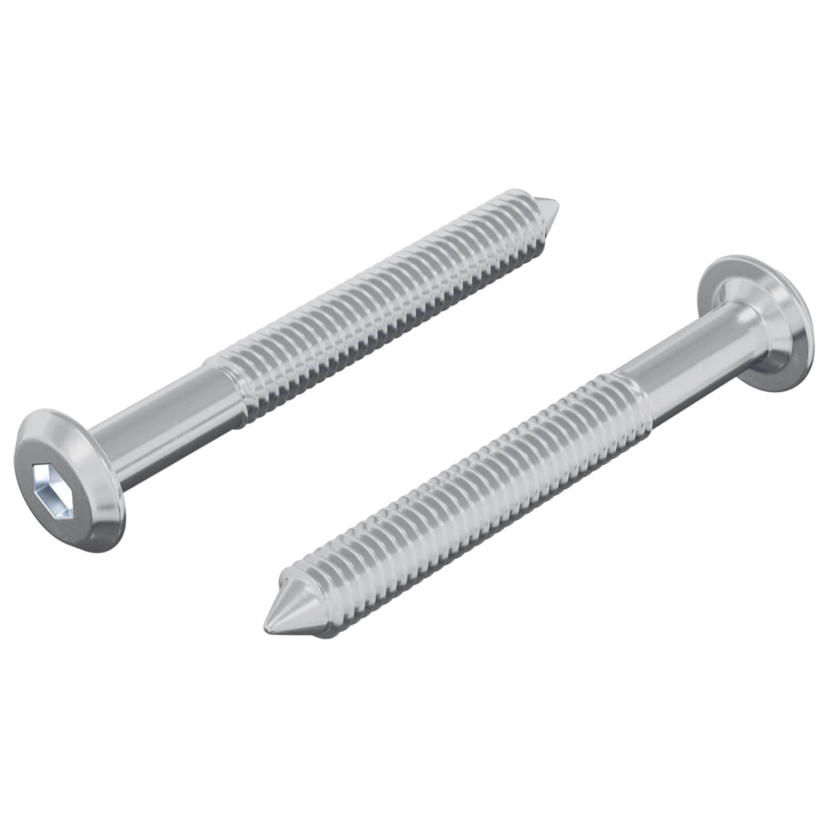 Schraube 2 stk. Silber M6 x 50 mm Stahl