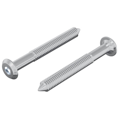 Schraube 2 stk. Silber M6 x 50 mm Stahl