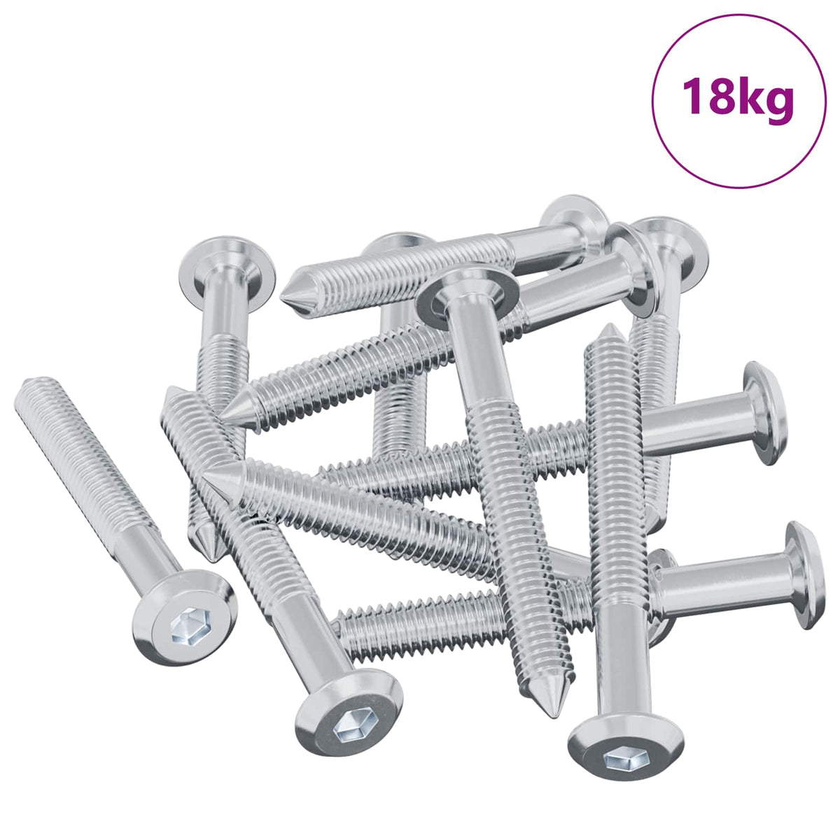 Schraube 1800 stk. Silber M6 x 50 mm Stahl