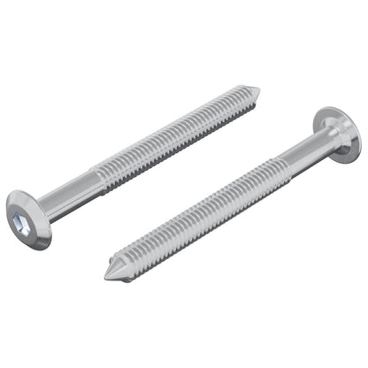 Schraube 2 stk. Silber M6 x 60 mm Stahl