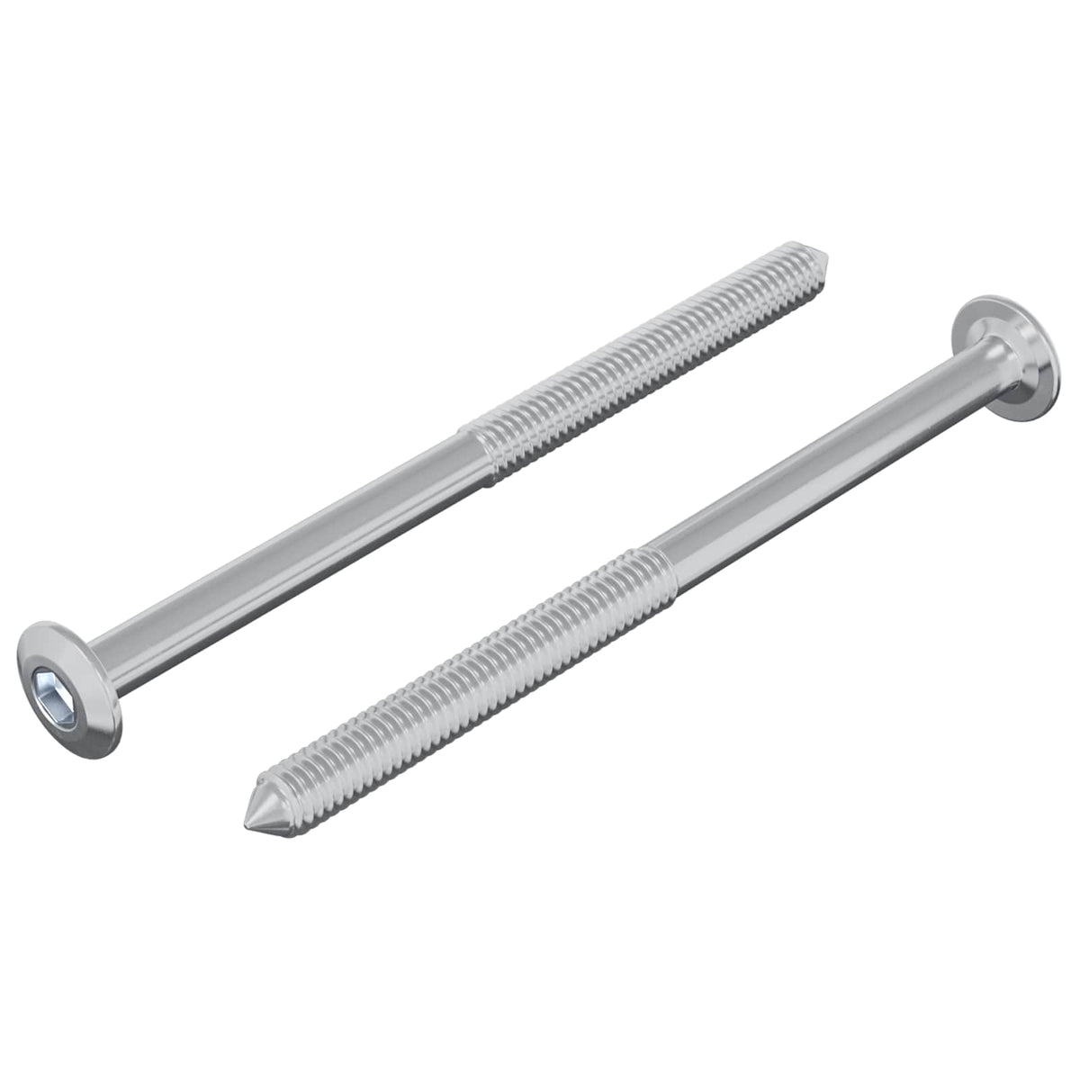 Schraube 2 stk. Silber M6 x 85 mm Stahl