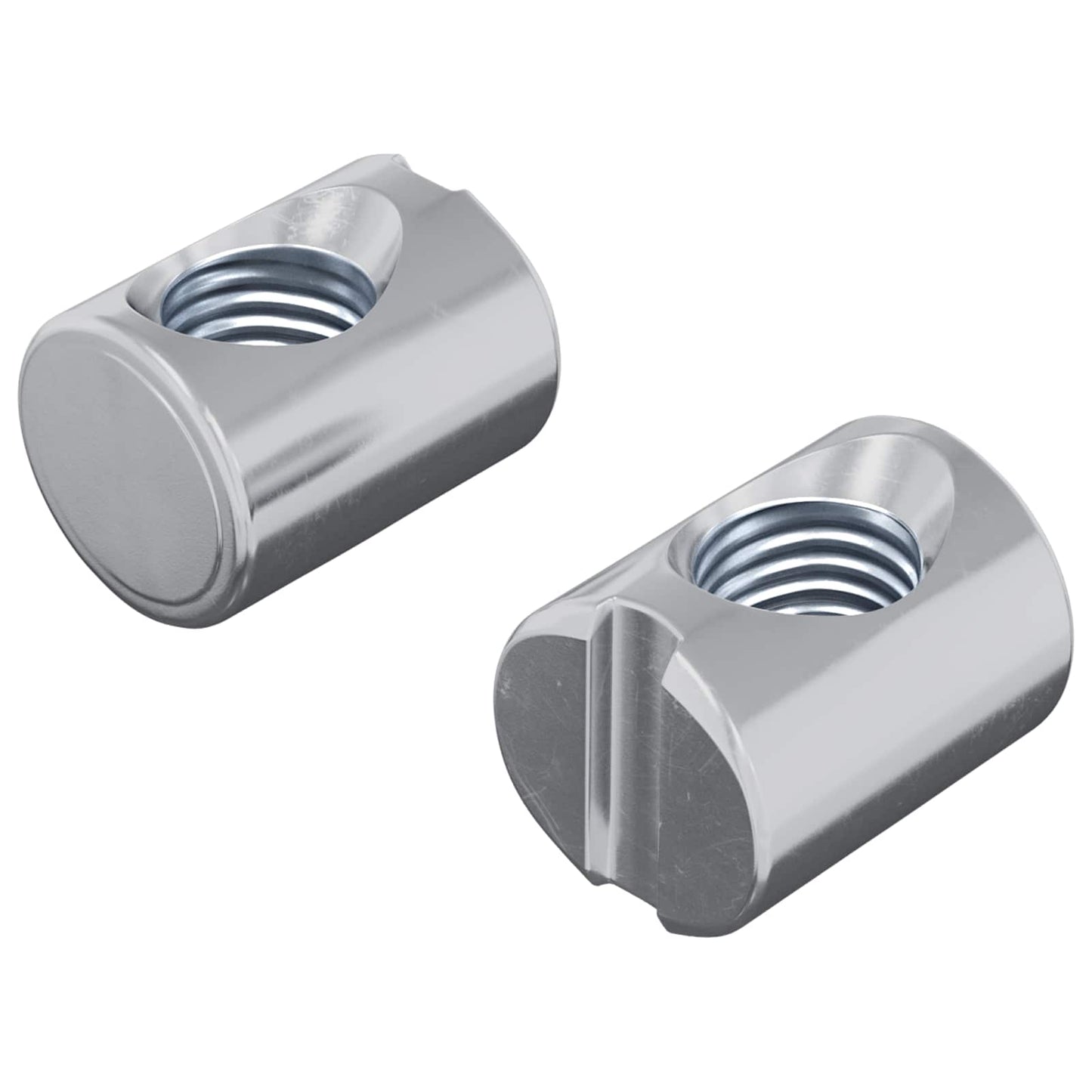 Zylindermuttern 2 Stk. Silber M6 x 13 mm Metall