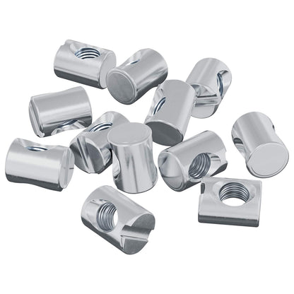 Zylindermuttern 3462 Stk. Silber M6 x 13 mm Metall