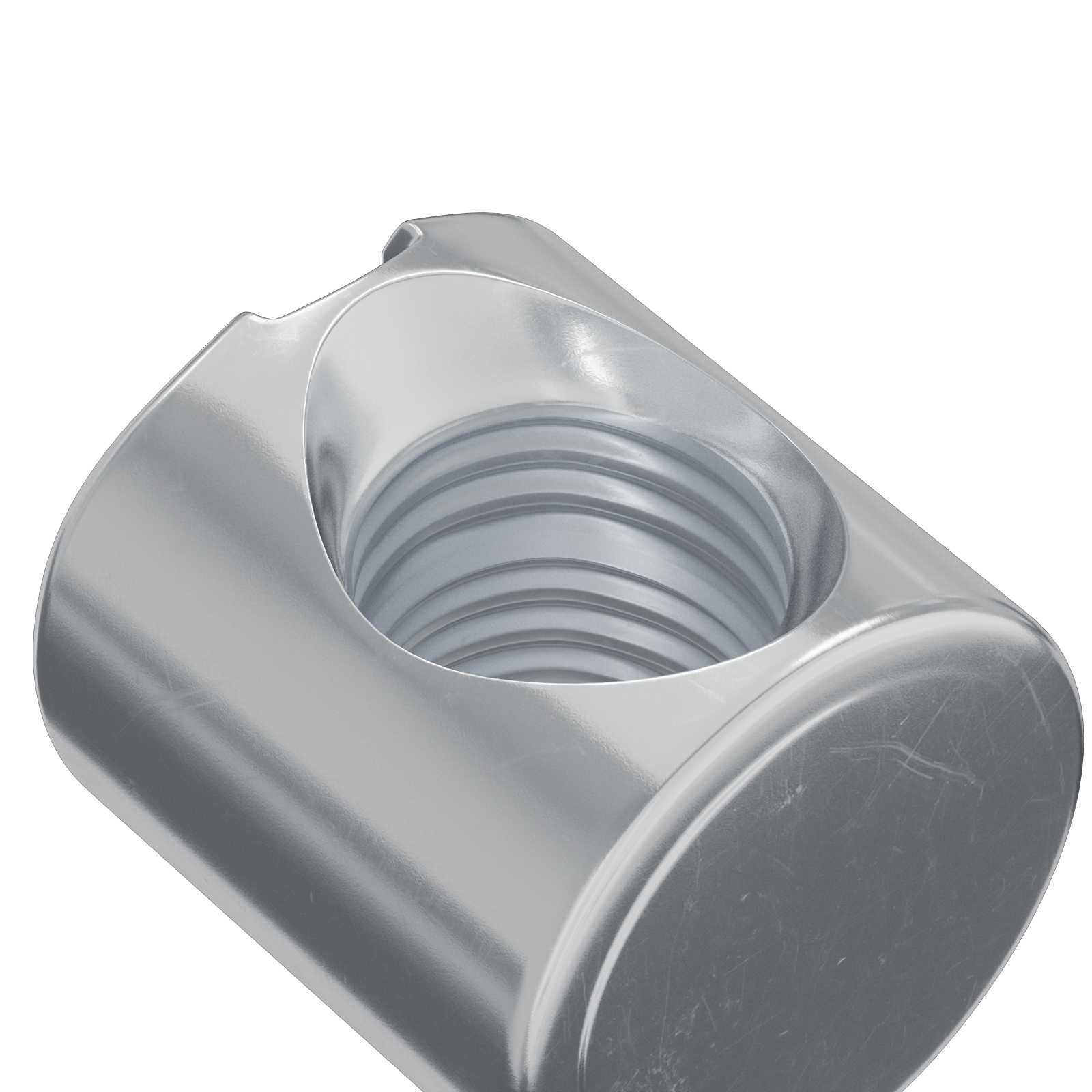 Zylindermuttern 2 Stk. Silber M6 x 12 mm Metall