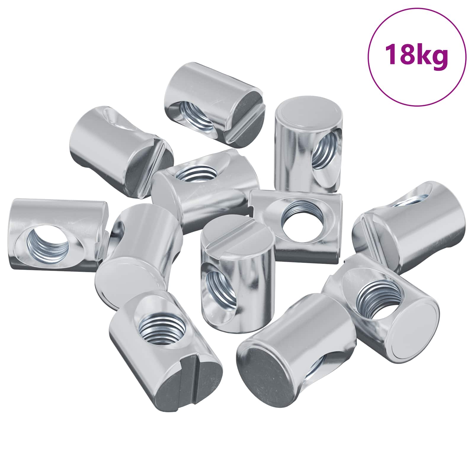 Fassmutter 3462 Stk. Silber M6 x 13 mm Eisen
