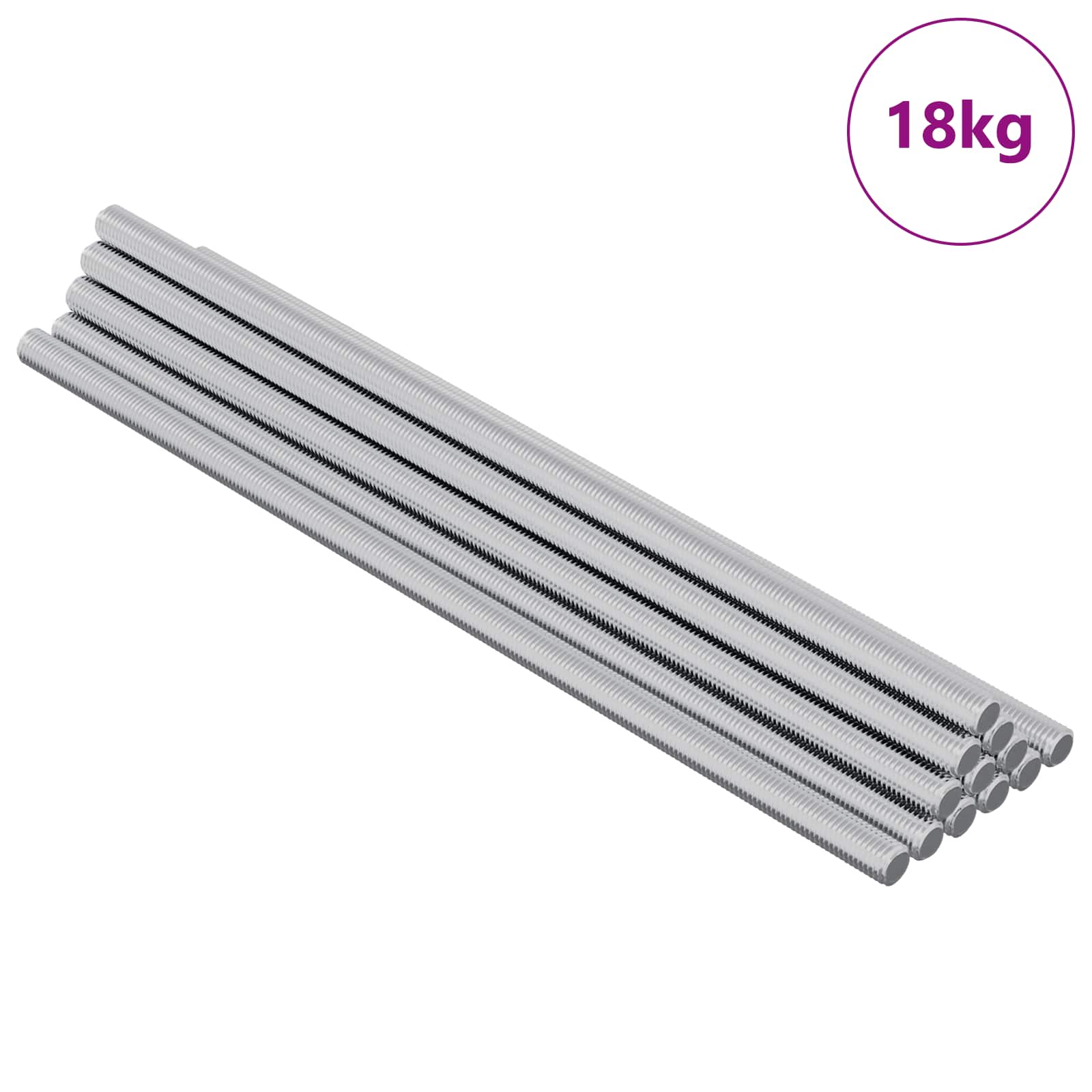Gewindestange 600 Stk. Silber Stahl