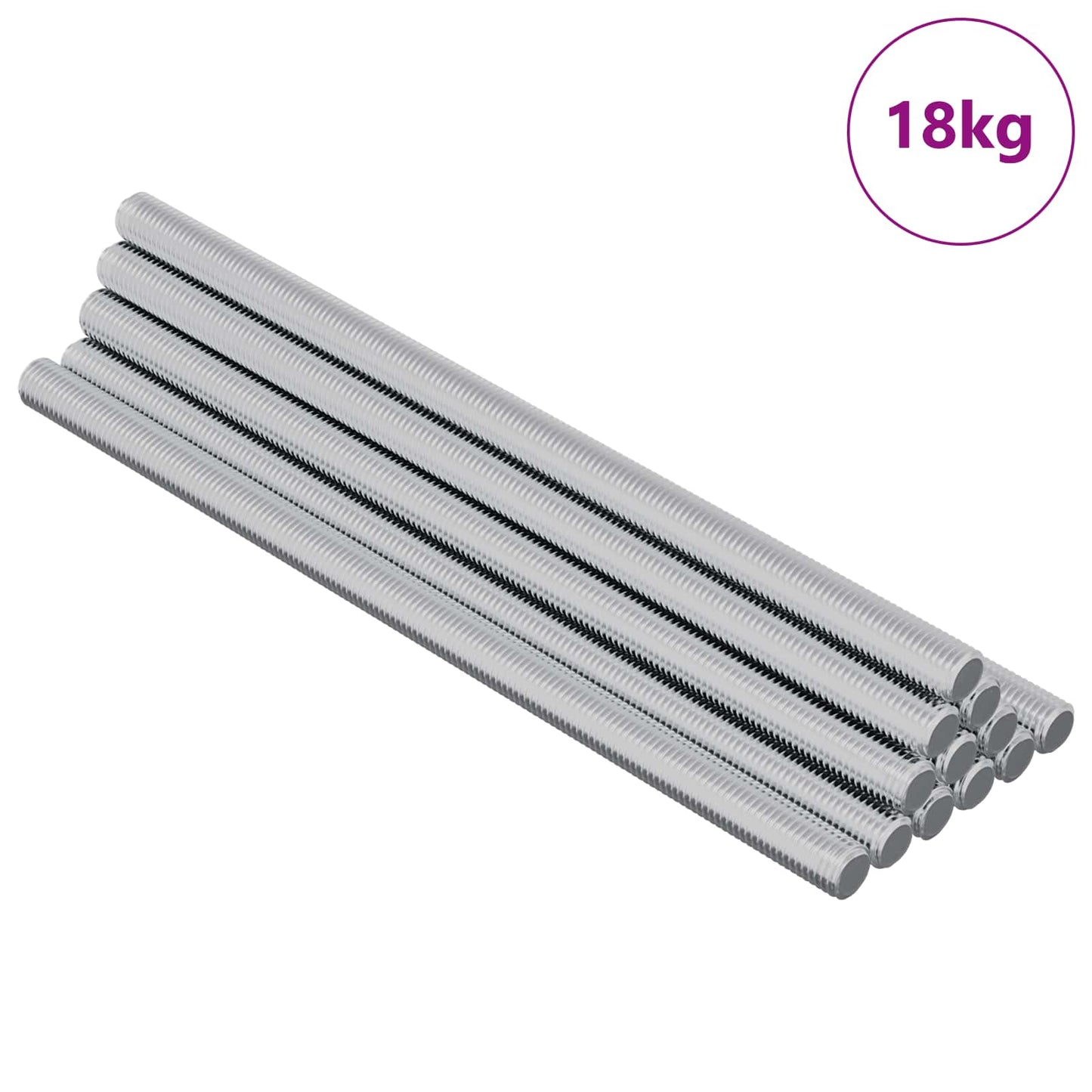 Gewindestangen 900 stk. Silber Metall