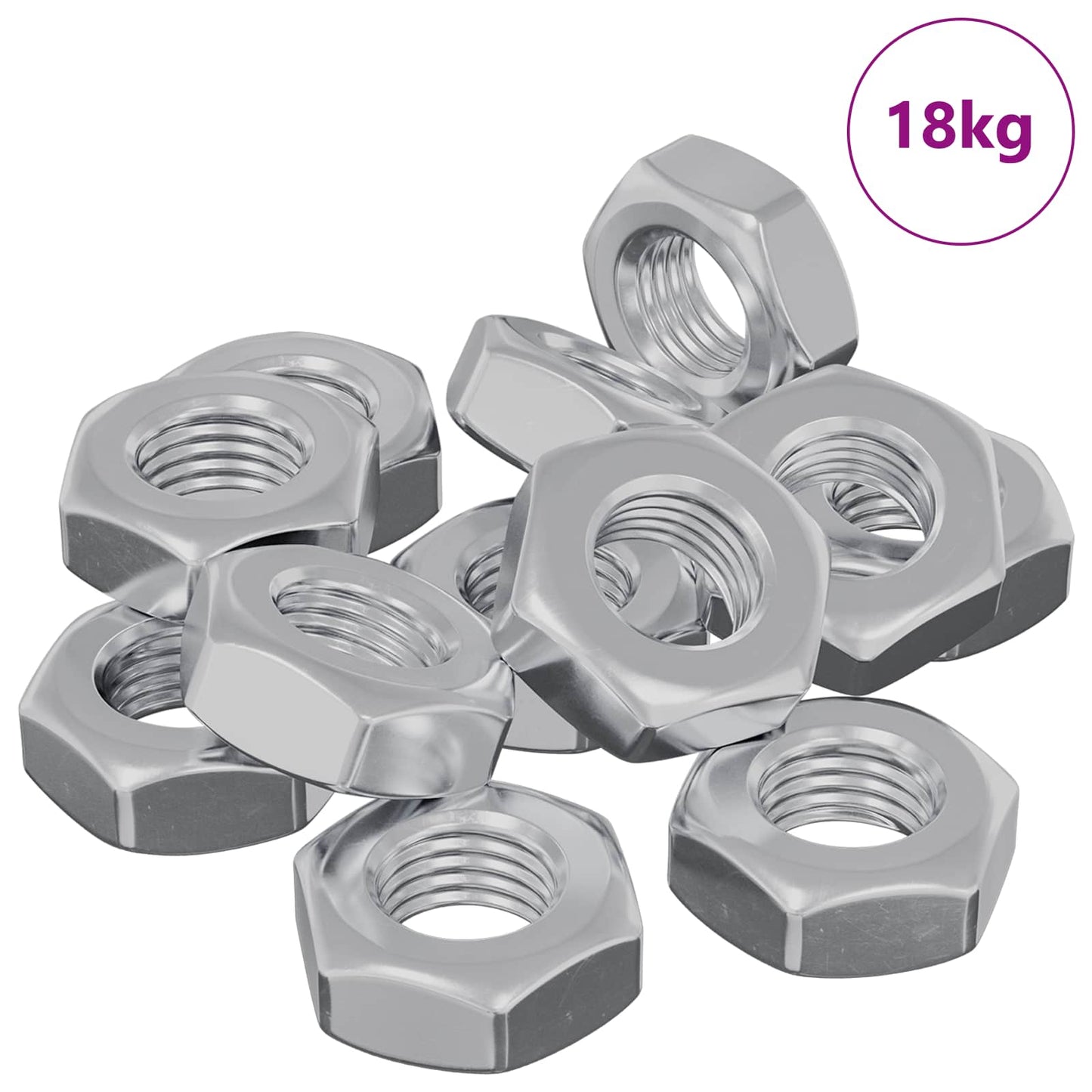 Sechskantmutter 3600 Stk. Silber Metall
