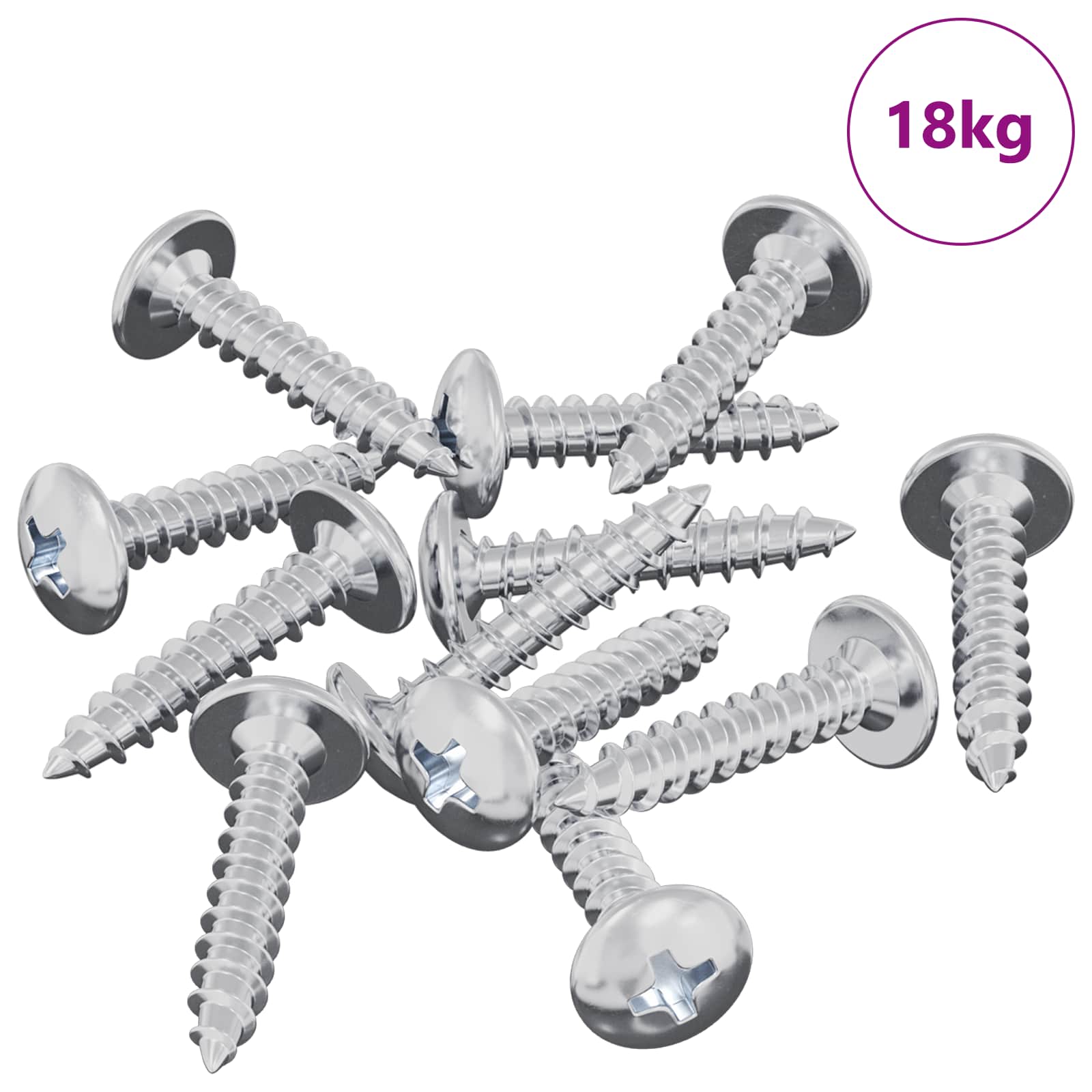 Selbstschneidender Nagel 10976 stk. Zink-beschichtet Stahl