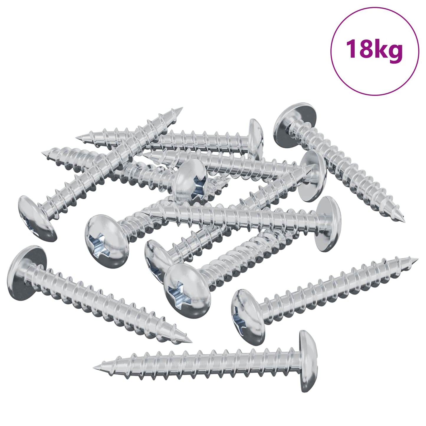 Holzschraube 8182 Stk. Silber M4 x 28 mm Eisen