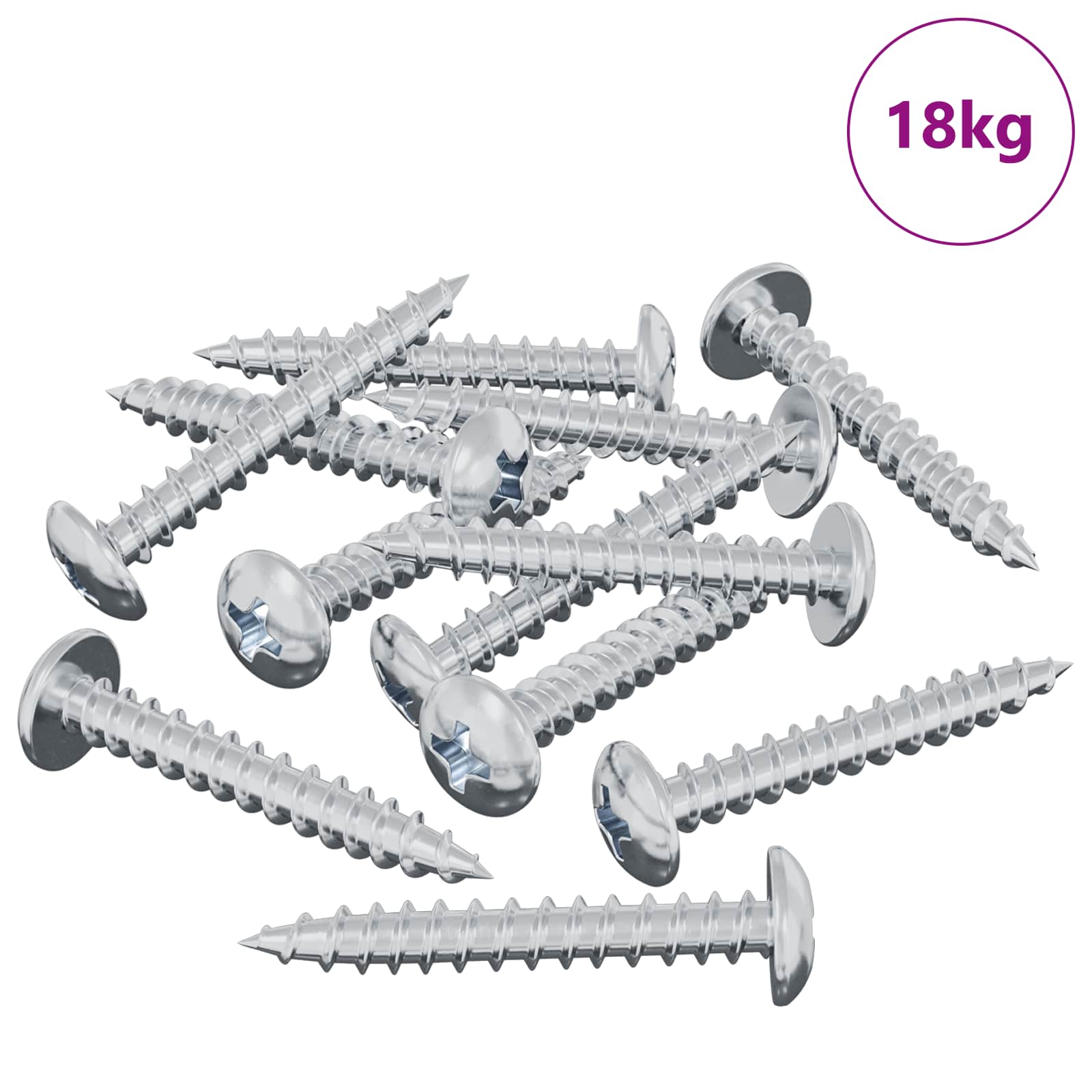 Holzschraube 8182 Stk. Silber M4 x 28 mm Eisen