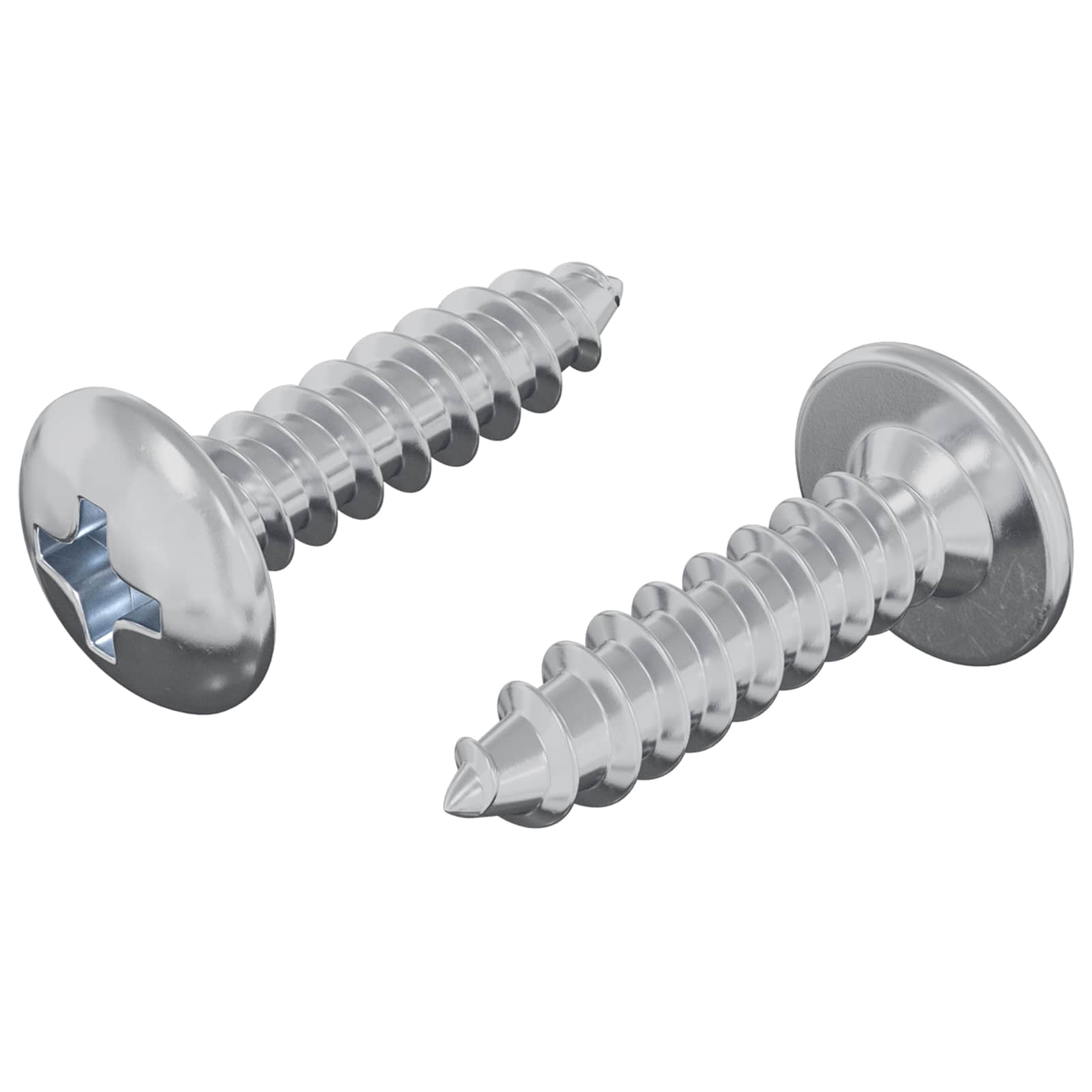 Schraube 2 stk. Silber M4 x 16 mm Stahl