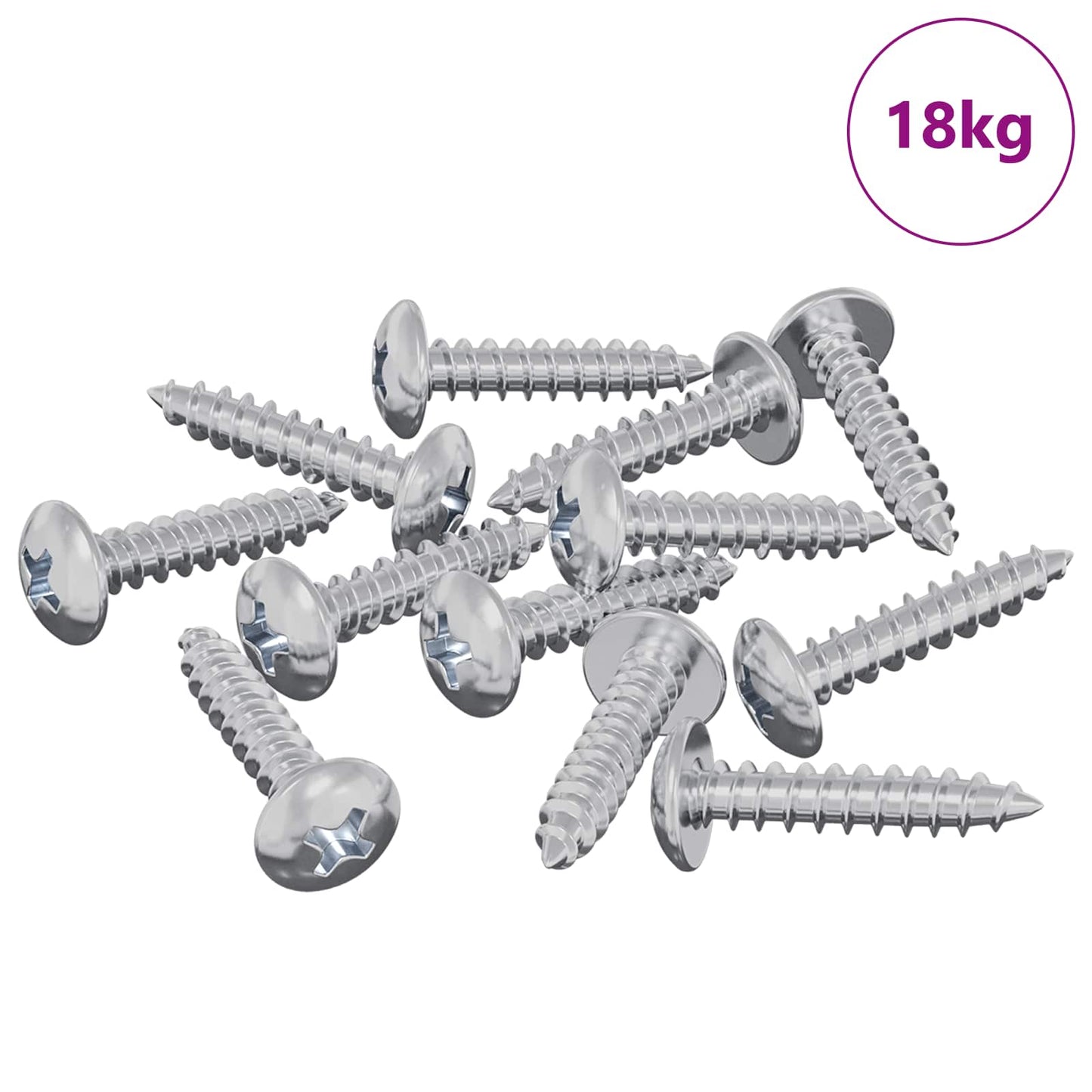 Holzschrauben 10976 Stk. Silber Stahl