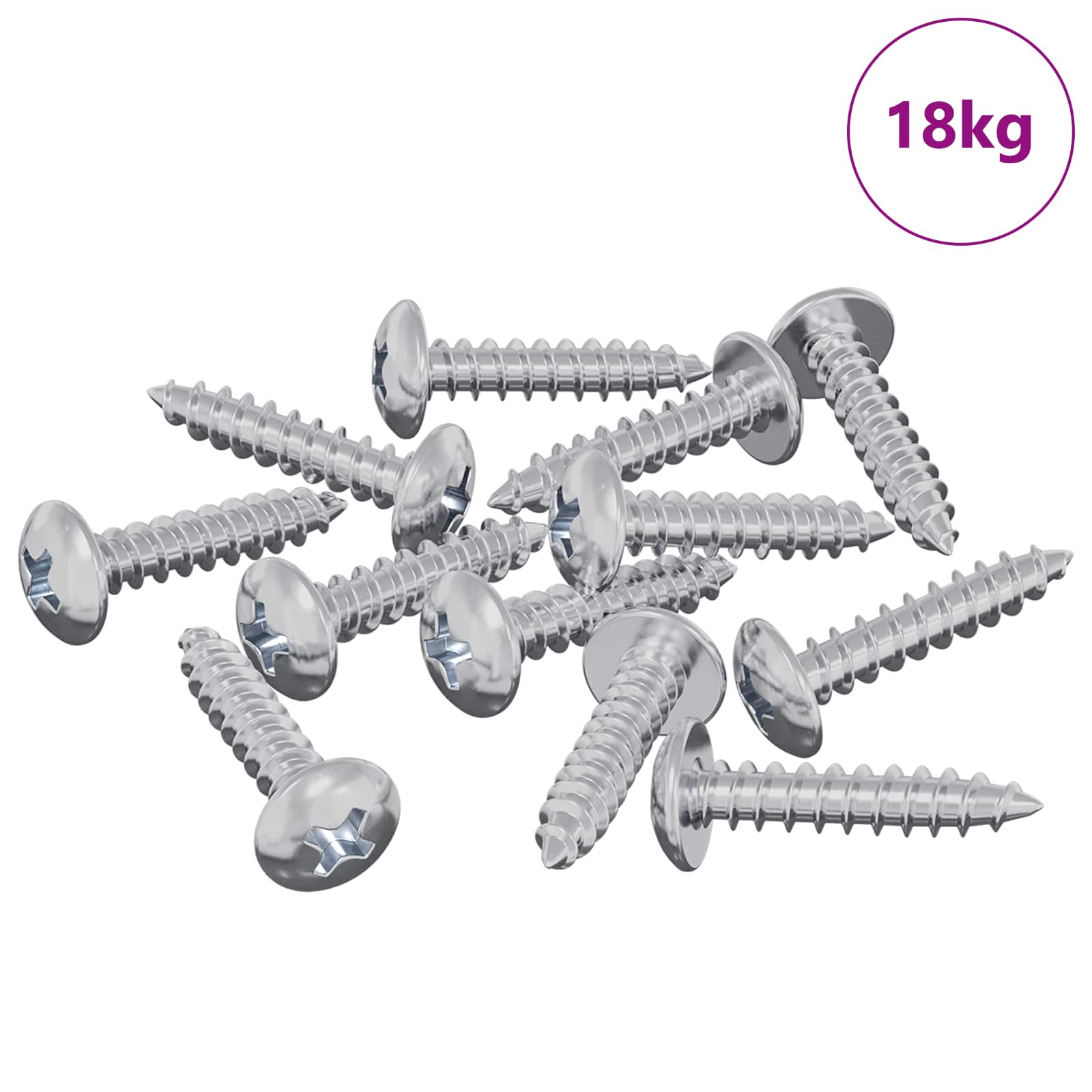 Holzschrauben 10976 Stk. Silber Stahl
