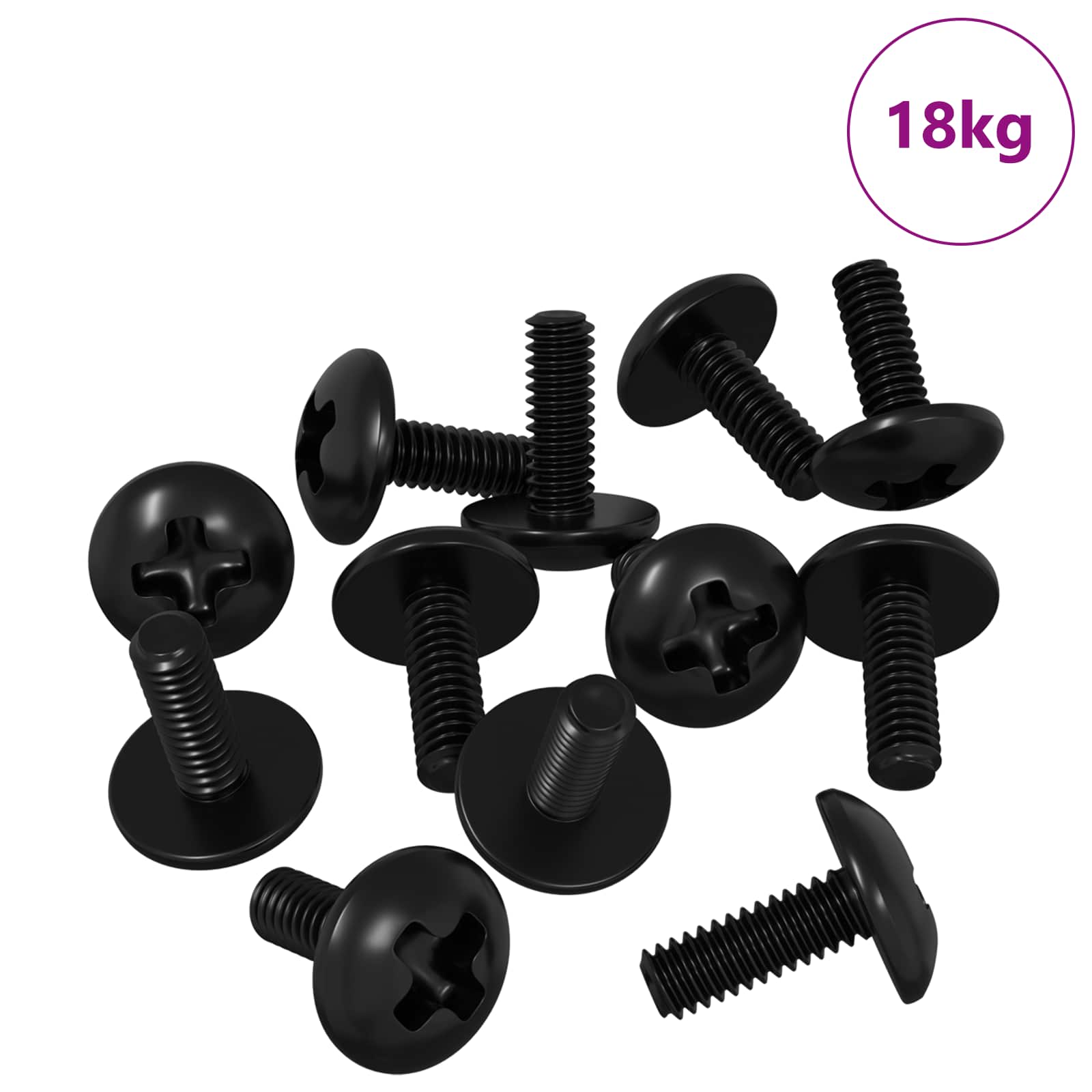 Hülsen Schrauben 8182 Stk. Schwarz M4 x 10 mm Eisen