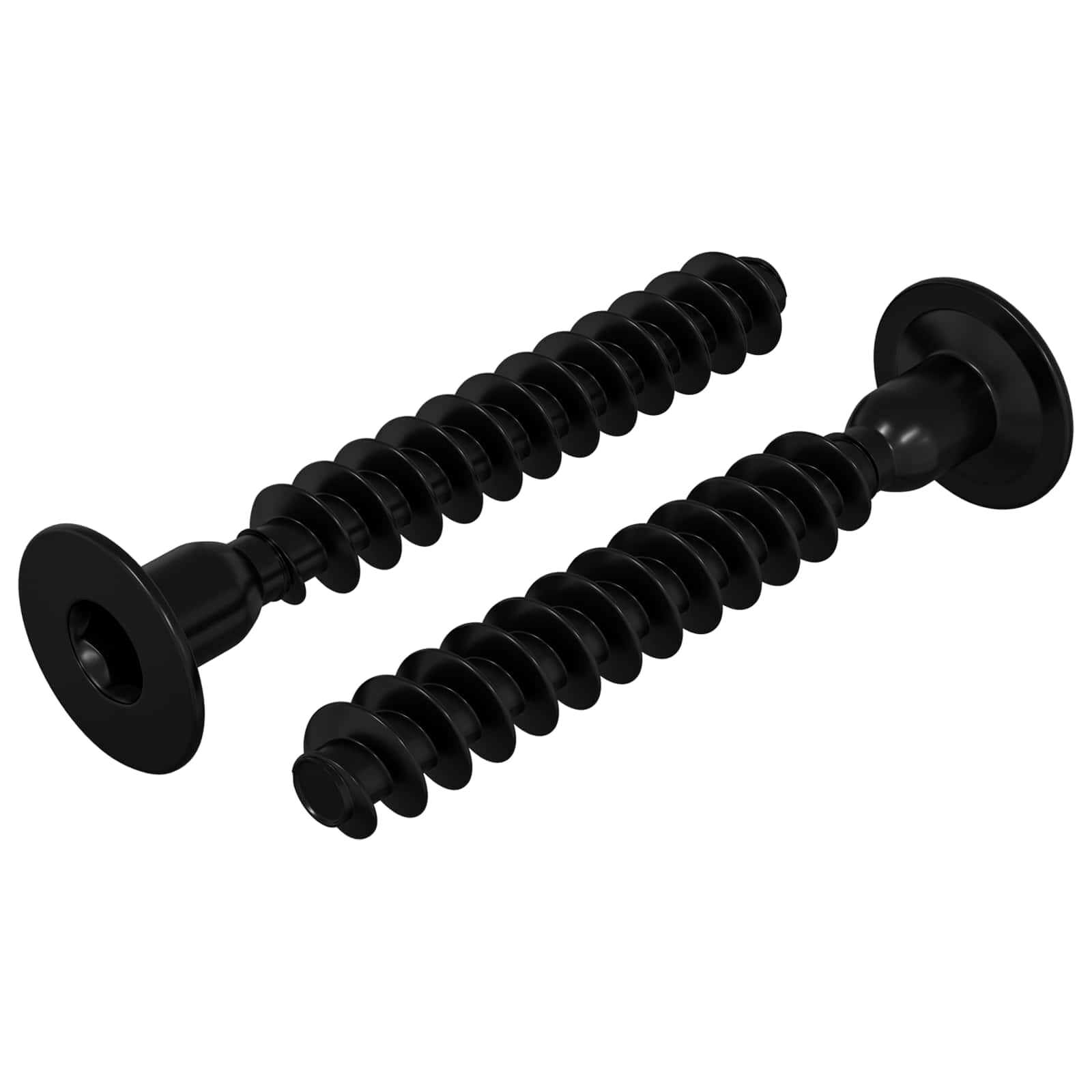 Steckkappen-Schraube 2 stk. Schwarz M5 x 40 mm Eisen