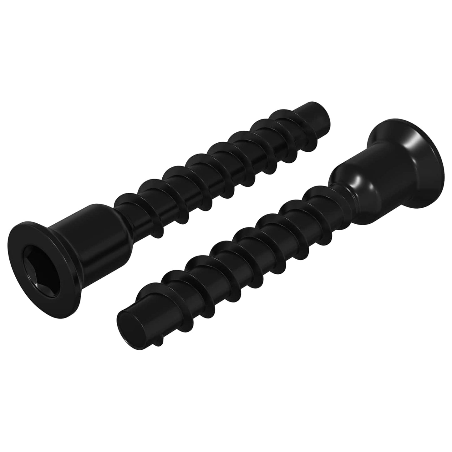 Steckkappen-Schraube 2 Stk. Schwarz 7 x 40 mm Eisen