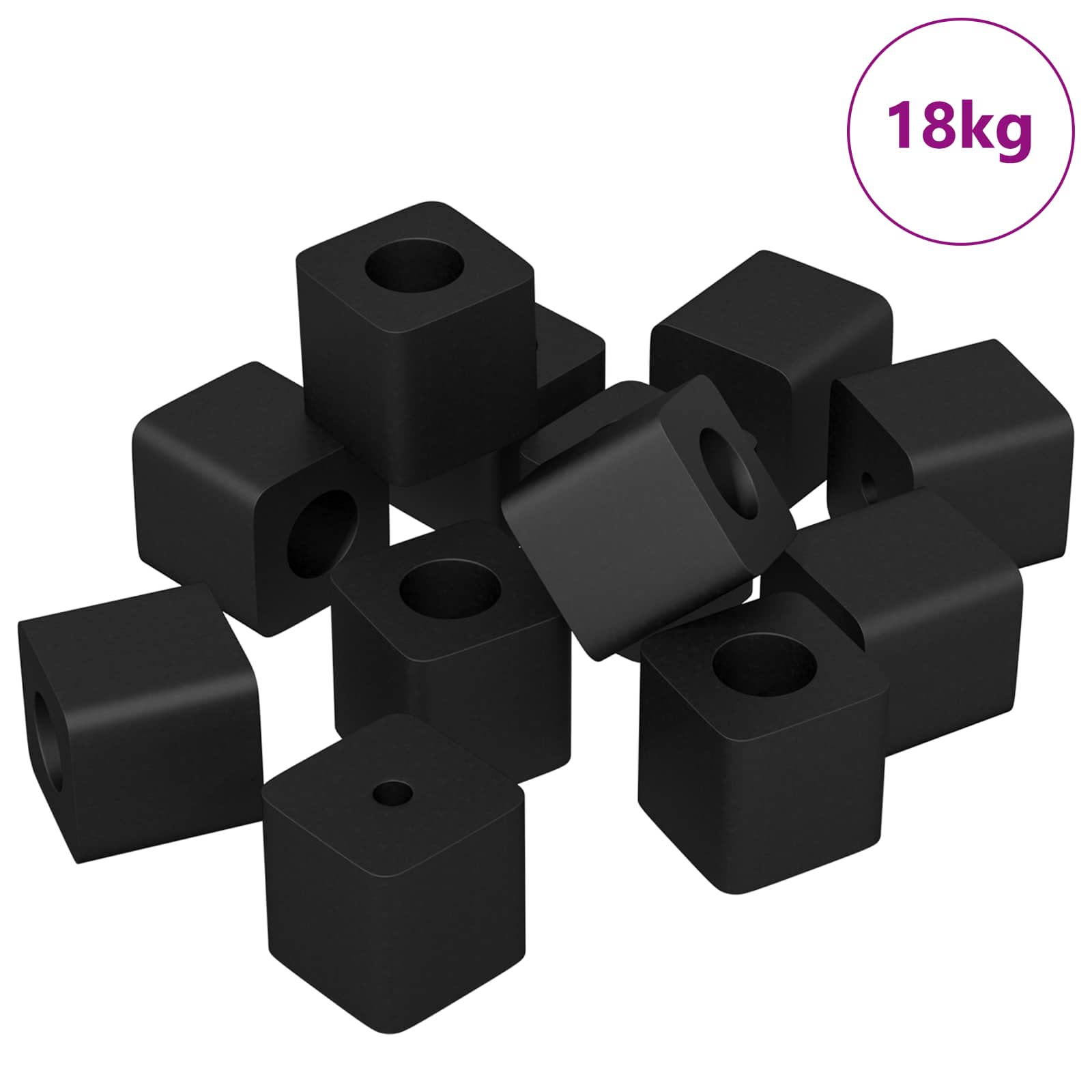 Schubladenhalter 6792 stk. Schwarz 15 x 15 x 15mm PP Copolymer