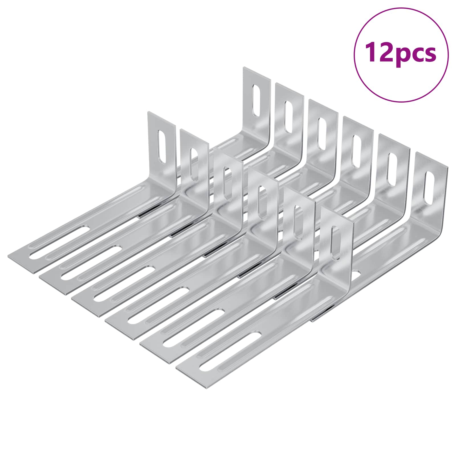 Anti-Kipp-Halterung 12 Silber 74,5 x 15 x 32 mm Eisen