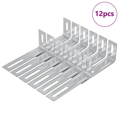 Anti-Kipp-Halterung 12 Silber 74,5 x 15 x 32 mm Eisen