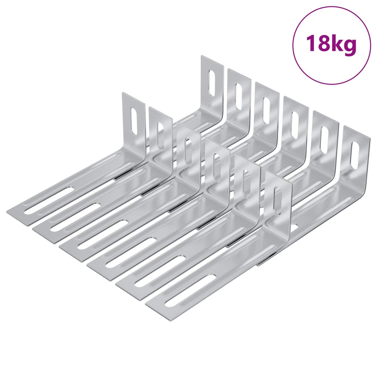 Anti-Kipp-Halterung 1268 Silber 74,5 x 15 x 32 mm Eisen