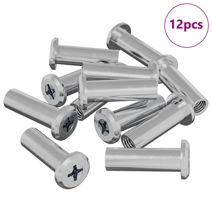 Sicherungsmutter 12 stk. Silber M6 x 25 mm Stahl