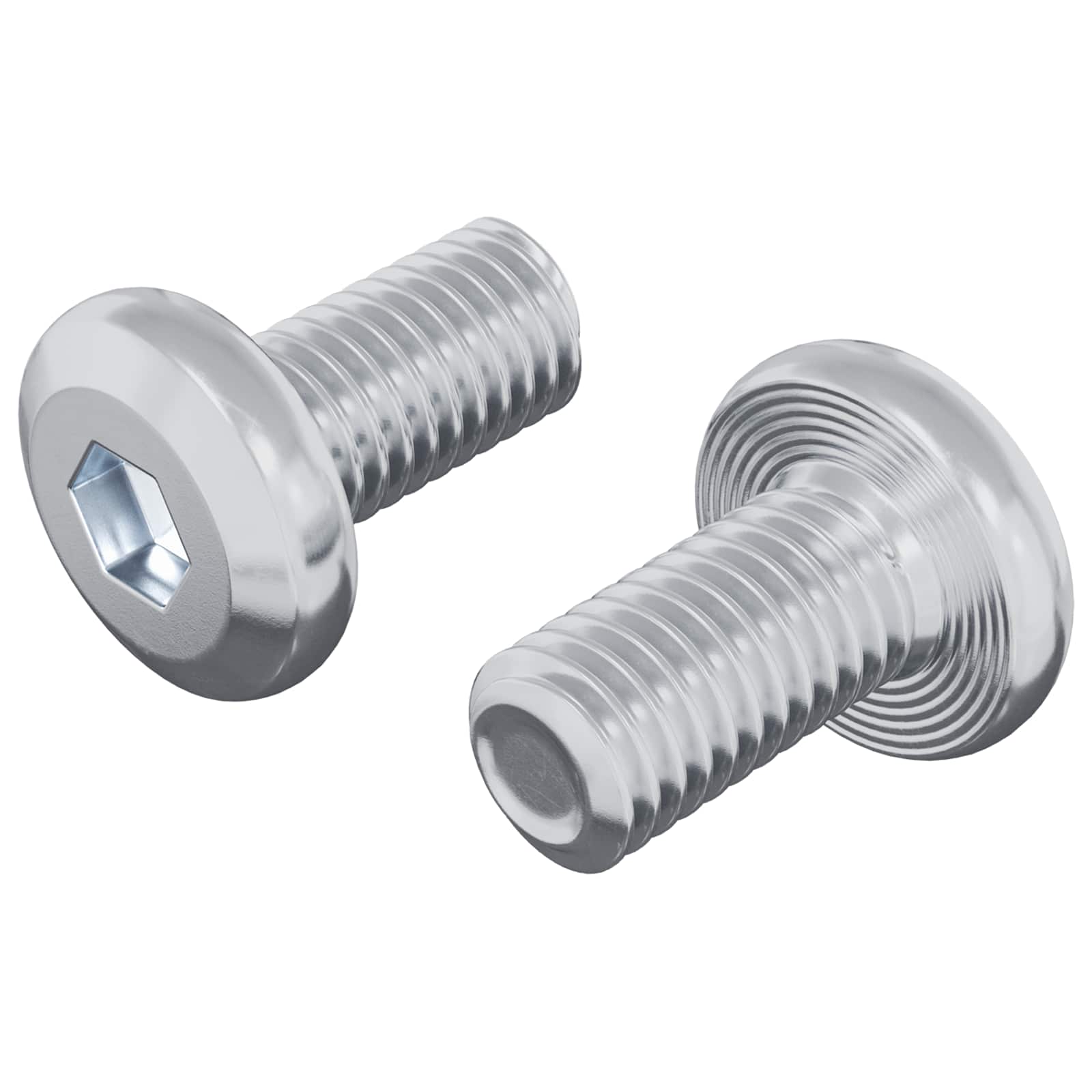Schraube mit Sperre Uni 2 Stk. Silber M6 x 12 mm Stahl