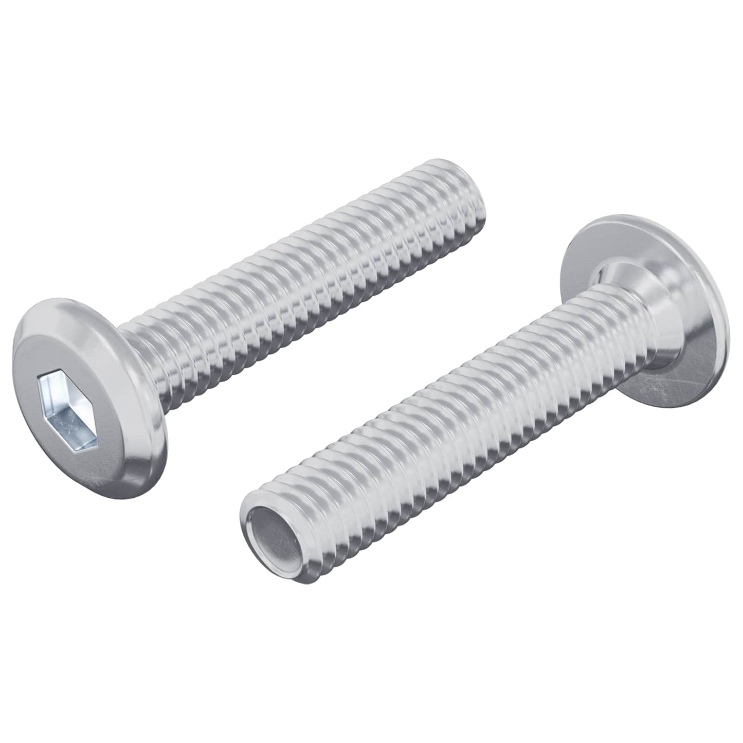Schraube mit Sperre Uni 2 Stk. Silber M6 x 30 mm Stahl