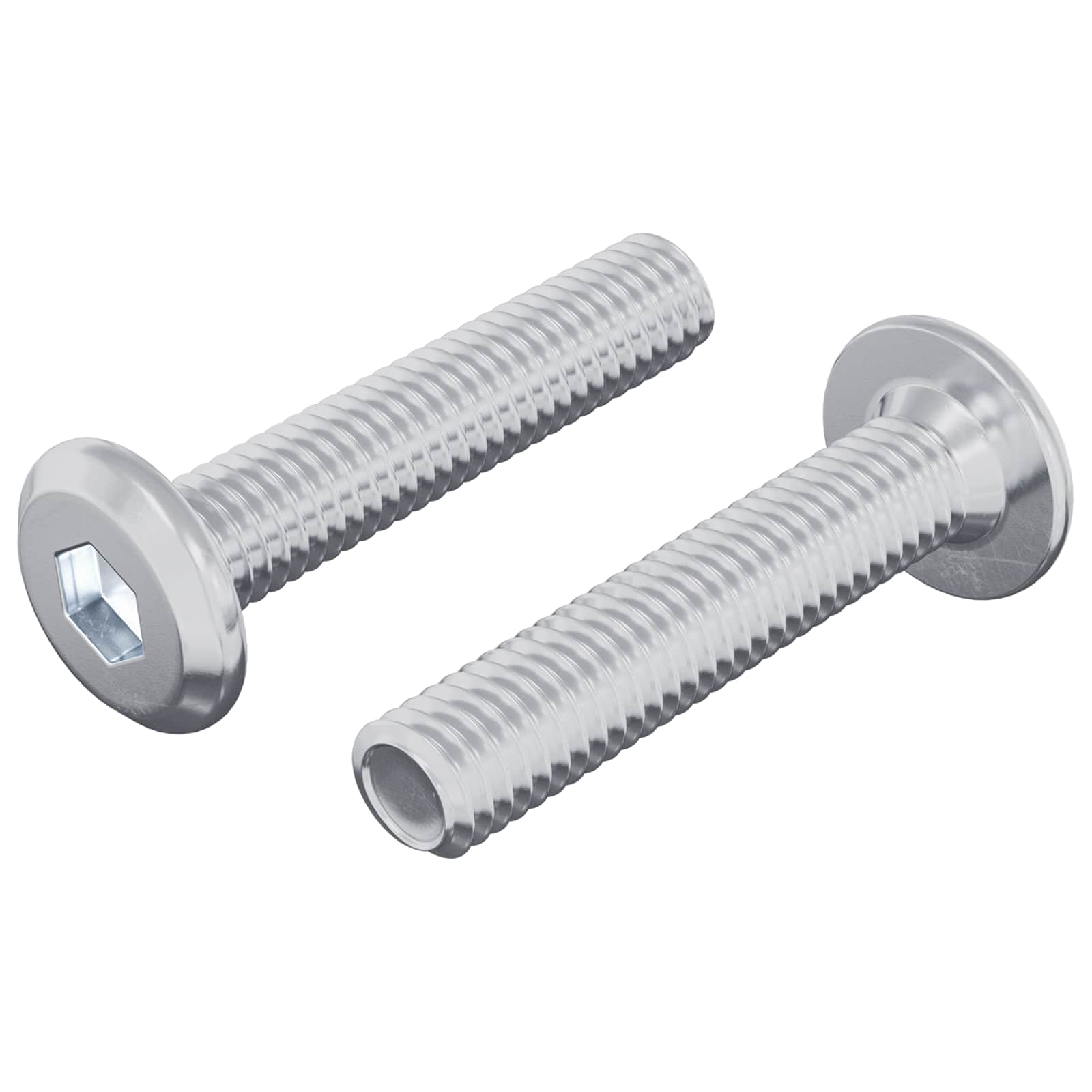 Schraube mit Sperre Uni 2 Stk. Silber M6 x 30 mm Stahl