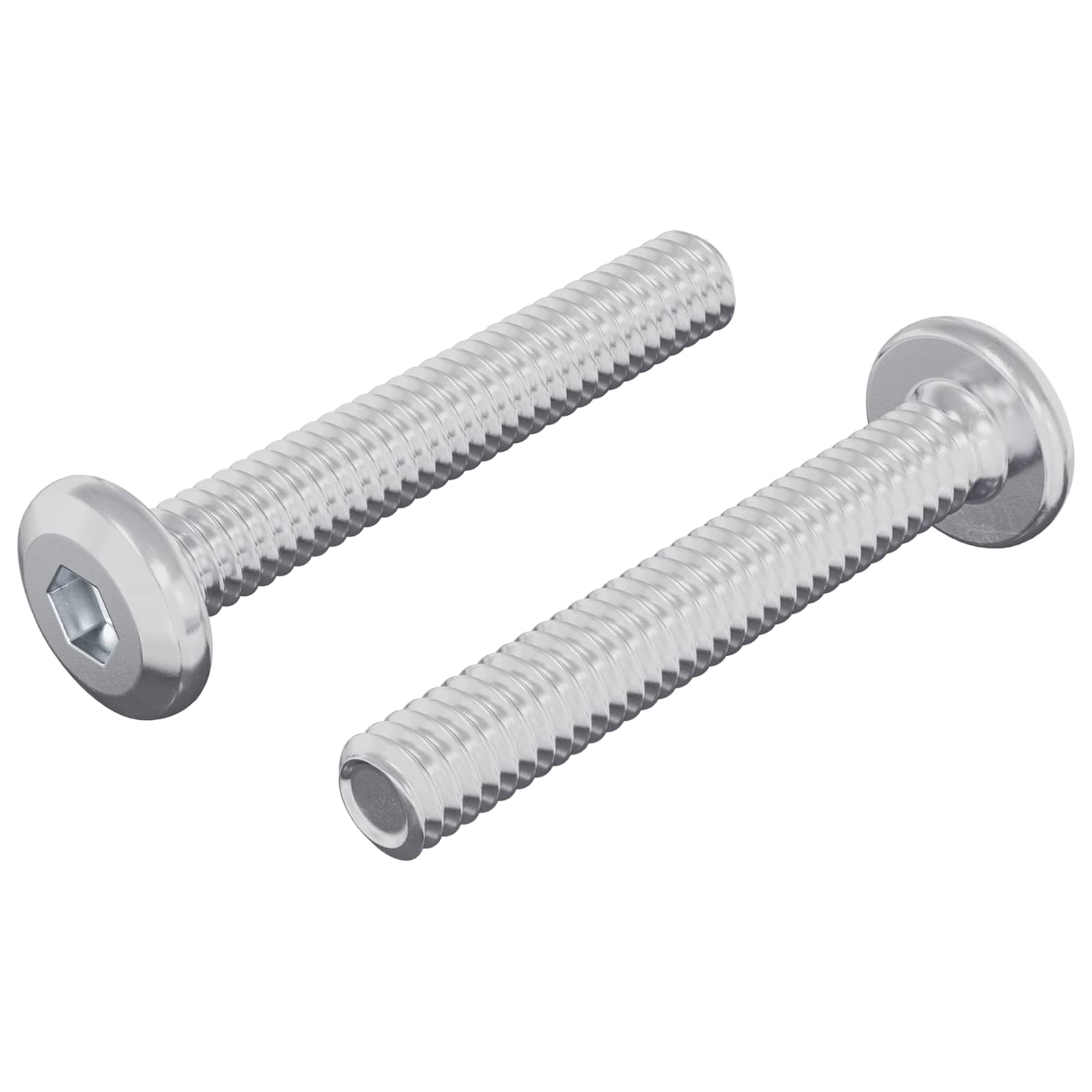 Schraube mit Sperre Uni 2 Stk. Silber M6 x 35 mm Stahl