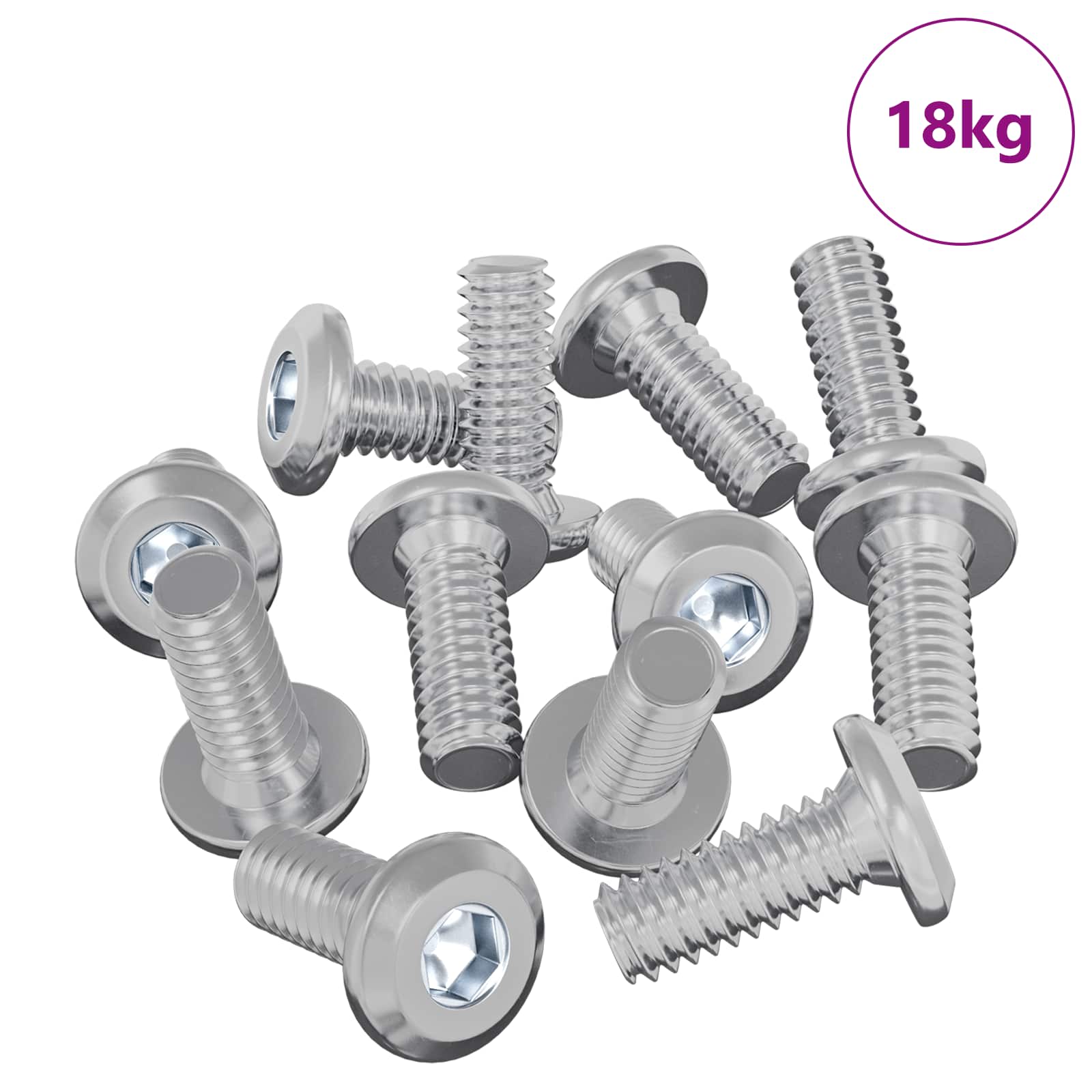 Kopf-Sicherungsschraube 3600 stk. Silber Stahl