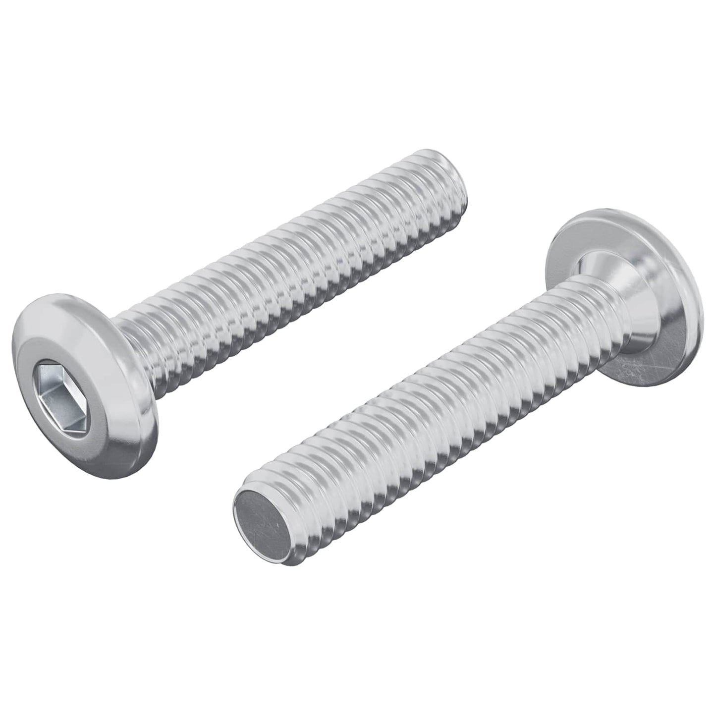 Kopf-Sicherungsschraube 2 stk. Silber M6 x 30 mm Stahl