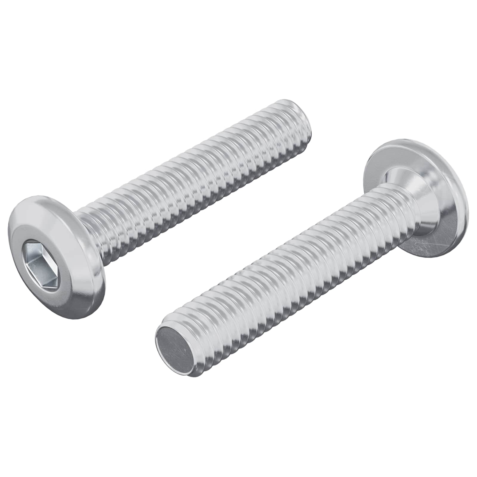 Kopf-Sicherungsschraube 2 stk. Silber M6 x 30 mm Stahl