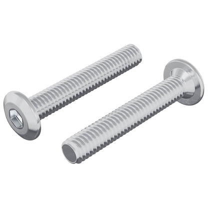 Kopf-Sicherungsschraube 2 Stk. Silber M6 x 35 mm Stahl
