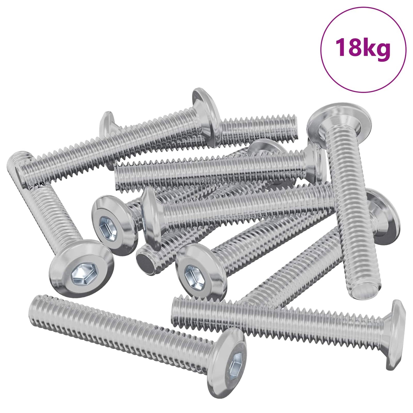Kopf-Sicherungsschraube 2514 stk. Silber Stahl